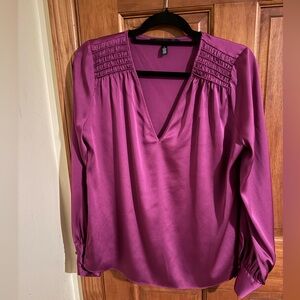 NWOT White House Black Market Women's Purple Blouse
